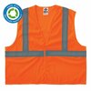 Glowear By Ergodyne Recycled Hi-Vis Safety Vest, Class 2, Orange, S/M 8205HL-ECO